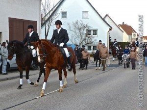 Gebhard Bühler auf dem jungen Kasador, sein Sohn Manuel auf der erfahrenen Großgräfin