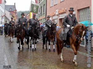 Unsere Blutreiter, leider alle sehr nass