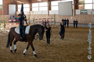 Die Nachwuchsgruppe beim Galopp-Schritt-Wettbewerb...