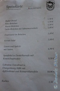 Unsere leckere Speisekarte...